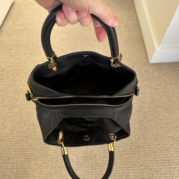 Vince Camuto Dark Brown Leather Elva Satchel Bag - Picture 4 of 7